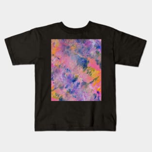 Abstract pink yellow Blue Kids T-Shirt